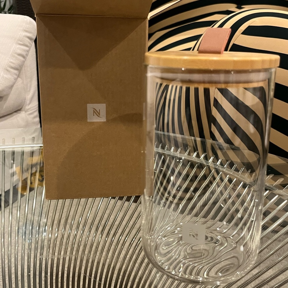 nespresso glass canister Can capsule dispenser Brand New Box! Coffee accessory - Picture 9 of 9